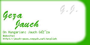 geza jauch business card